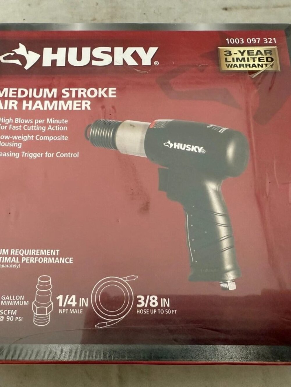 Husky Medium Stroke Air Hammer 1/4" NPT Male 1003 097 321